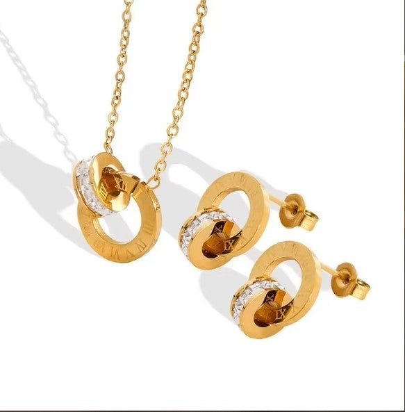 Roman Diamond Jewelry Set β 18K Gold