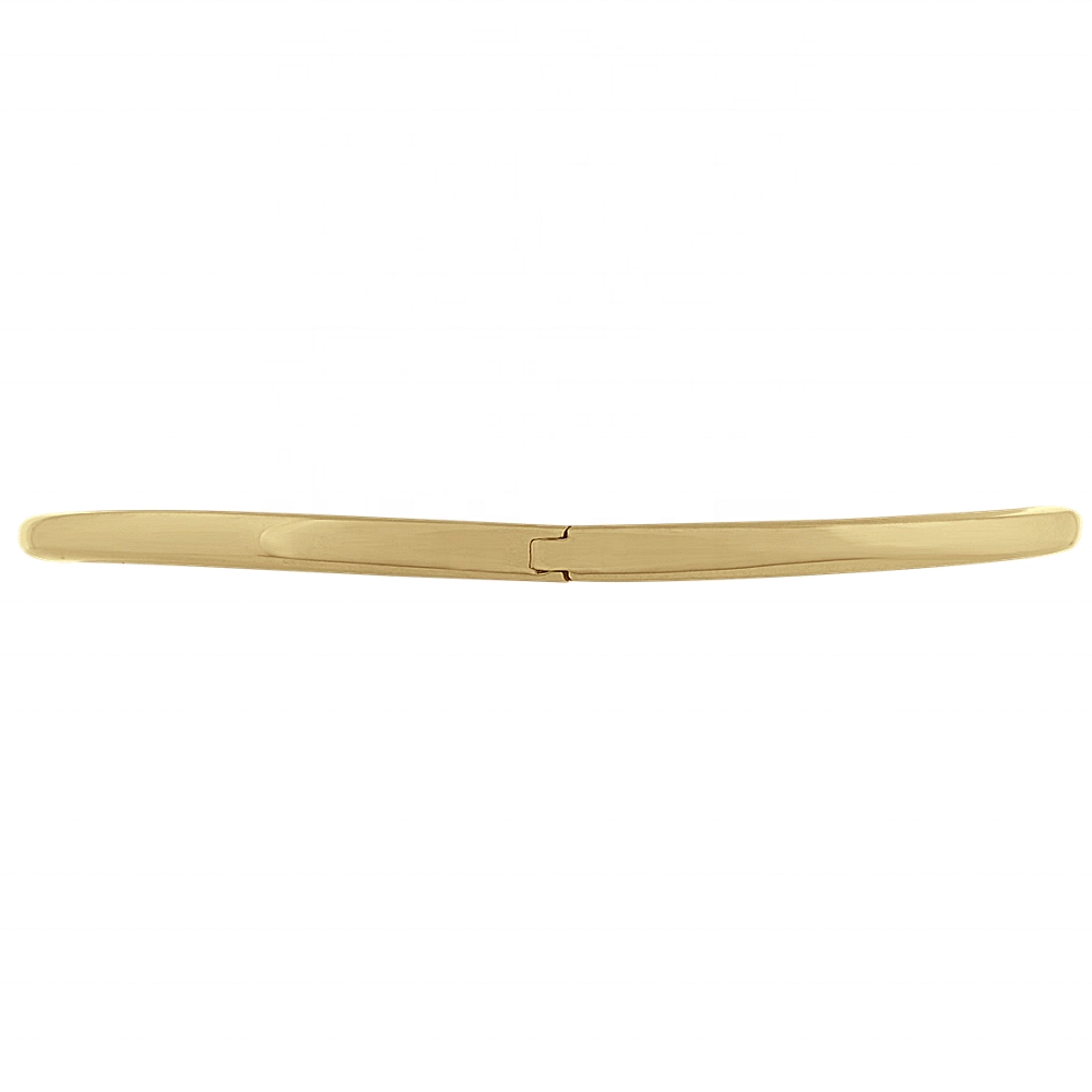 Gold Plated White Zircon Snake Bangle β Adjustable 18K