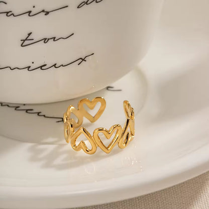 Eternal Sparkle Heart Ring - 18K Gold Plated | Waterproof