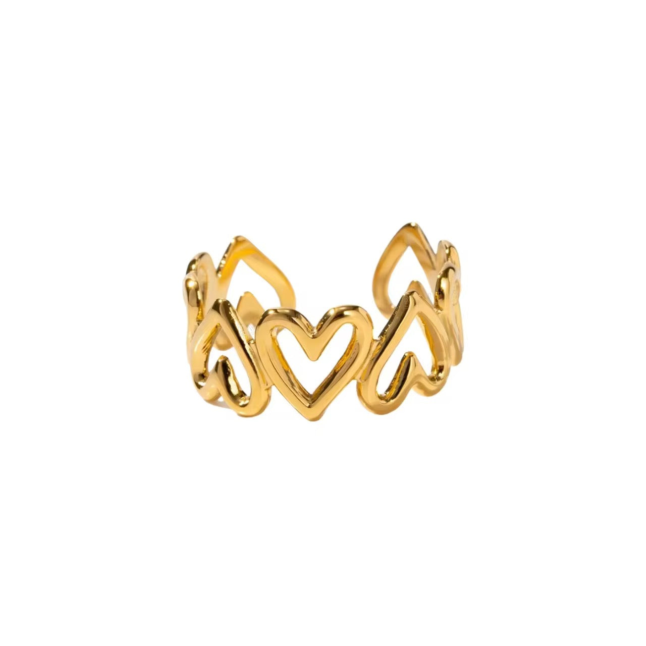 Eternal Sparkle Heart Ring - 18K Gold Plated | Waterproof