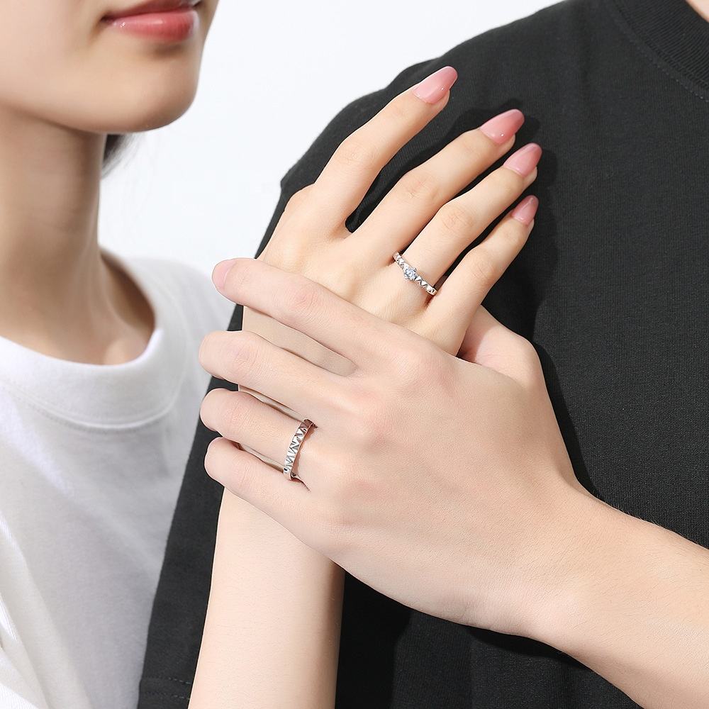Elegant Resizable Couple Rings – Sterling Silver