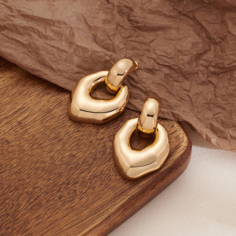 14K Gold Plated Vintage Drop Earrings