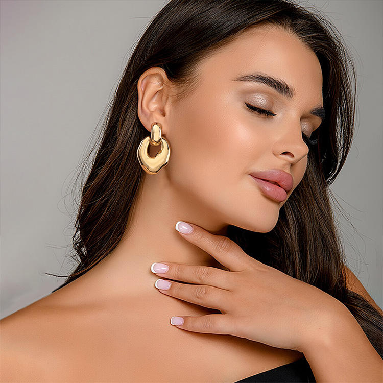 14K Gold Plated Vintage Drop Earrings