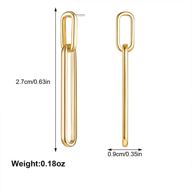 18K Gold-Plated Geometric Drop Earrings