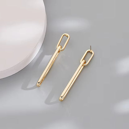 18K Gold-Plated Geometric Drop Earrings