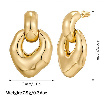 14K Gold Plated Vintage Drop Earrings