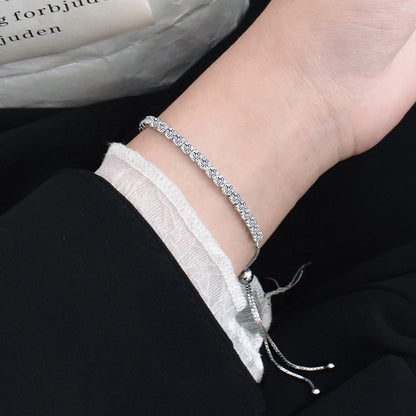 8K Gold Plated Sterling Silver Tennis Bracelet for Women